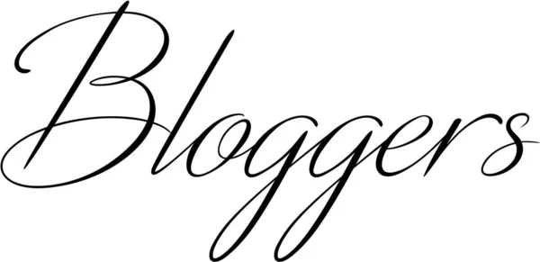 Blogueurs Texte Signes Illustration Sur Fond Blanc — Image vectorielle