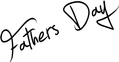 Beyaz arkaplanda babalar günü metin işareti illüstrasyonu