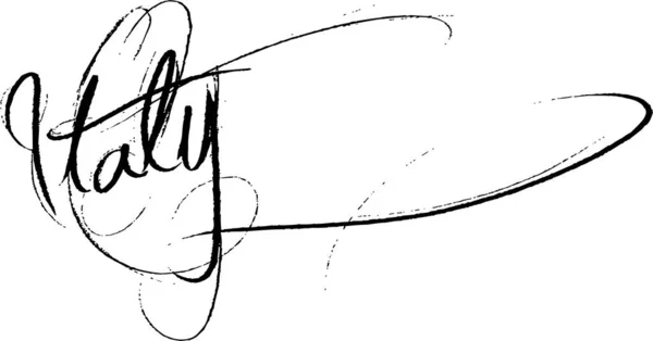 イタリアの白い背景の文字記号のイラスト — ストックベクタ