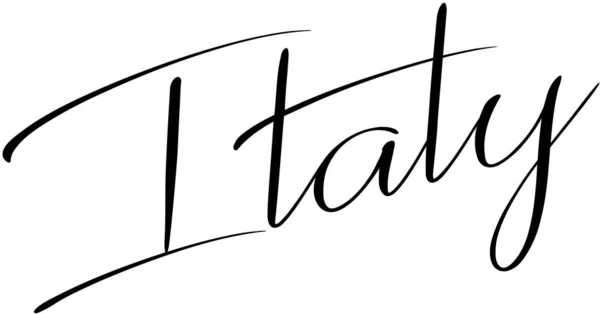 Italien Textzeichen Illustration Auf Weißem Hintergrund — Stockvektor