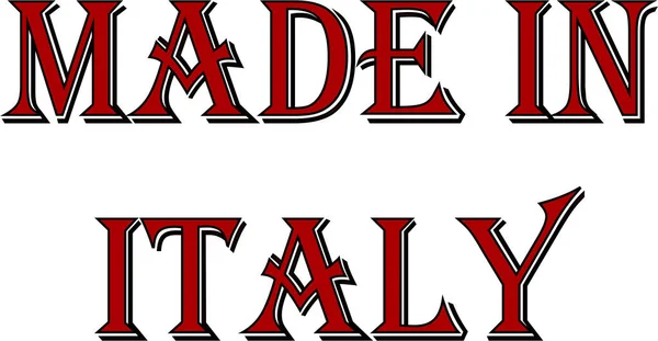 白を基調としたイタリア製の文字記号イラスト — ストックベクタ