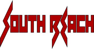 Beyaz arkaplanda Güney Sahili metin işareti illüstrasyonu