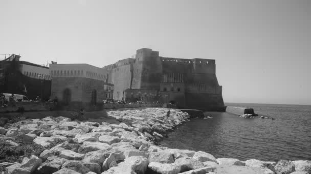 Beautiful Harbor Port Mediterranean Sea Naples — Vídeo de Stock