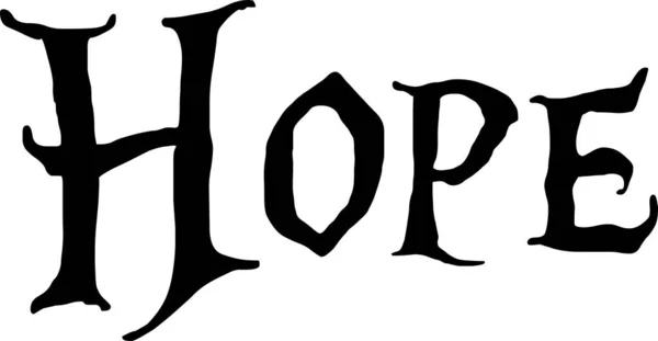 Hope Text Zeichen Illustration Auf Weißem Hintergrund — Stockvektor