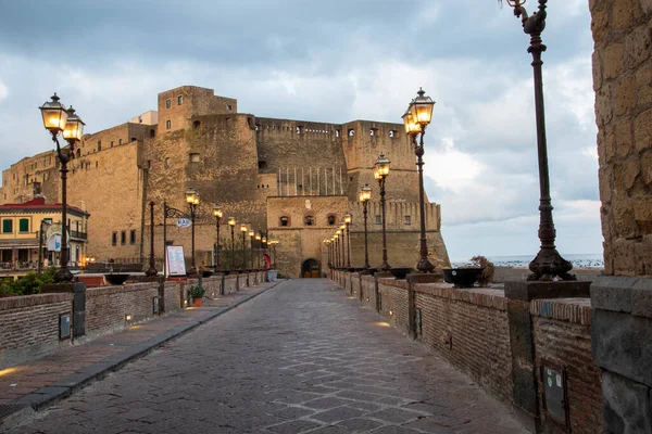 Castel Dell Ovo Megaride Island Dawn — стоковое фото