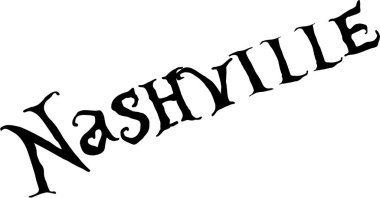 Beyaz Arkaplanda Nashville metin imzası çizimi