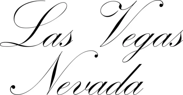 Las Vegas Nevada Text Sign Illustration White Background — Stockvektor