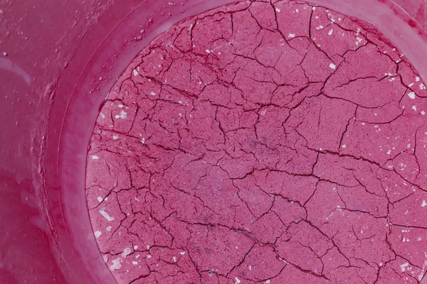 Dried Cracked Paint Plastic Jar — Fotografia de Stock