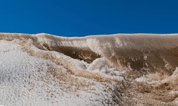 View Dirty Snow Mixed Mud Sand — Zdjęcie stockowe