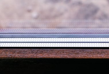 Renk katmanlı çift katmanlı plastik pencere