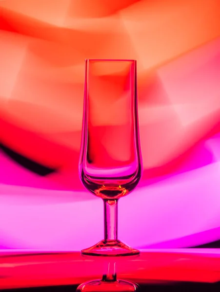 Vaso Vidrio Sobre Fondo Transparente Color —  Fotos de Stock