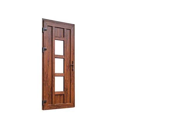 New Plastic Door Handle Covered Lamination White Background 免版税图库照片