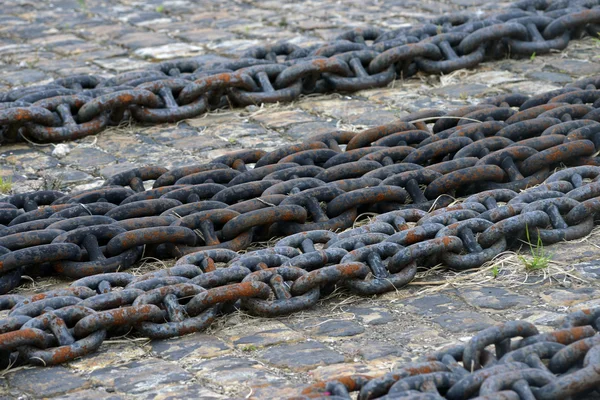 Abstract of thick rusty chain — Stock Photo, Image