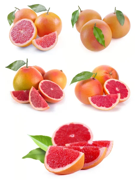 Set grapefruit with segments — Stock Photo, Image