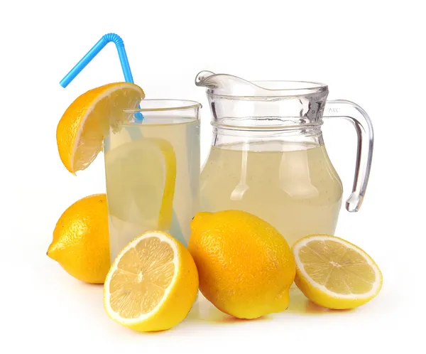 Lemon juice and fruit — Stock Photo, Image