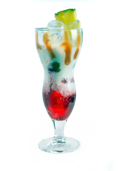 Cocktail con succo e panna — Foto Stock