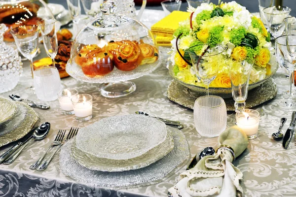 Luxury holiday place (table) setting — Stock Photo, Image