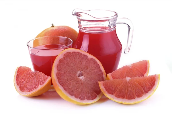 Grapefruktjuice och frukt — Stockfoto