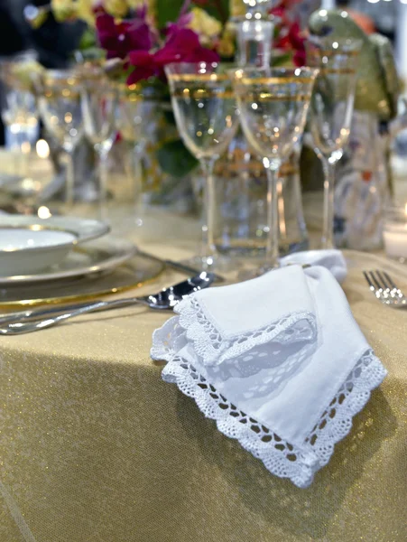 Luxury holiday place (table) setting — Stock Photo, Image