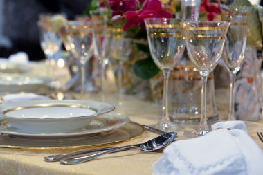 Lüks tatil yer (tablo) ayarlama