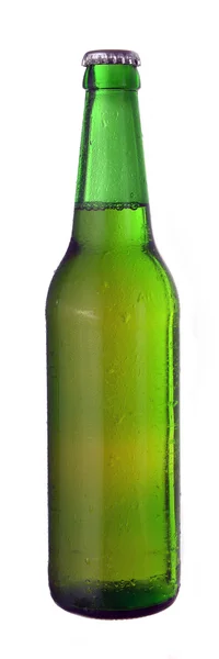 Bottle of beer with drops — Stock Photo, Image