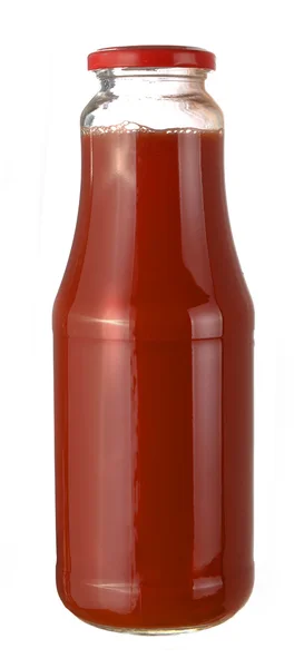 Fles tomatensap — Stockfoto