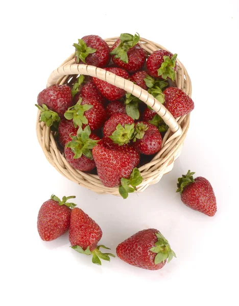 Strawberries in a basket — Stock Photo, Image