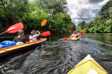 nehir, sula, Ukrayna, nehir kanosu editoryal fotoğraf rafting