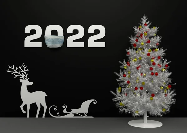 Noel Ağacı 2022 Covid — Stok fotoğraf