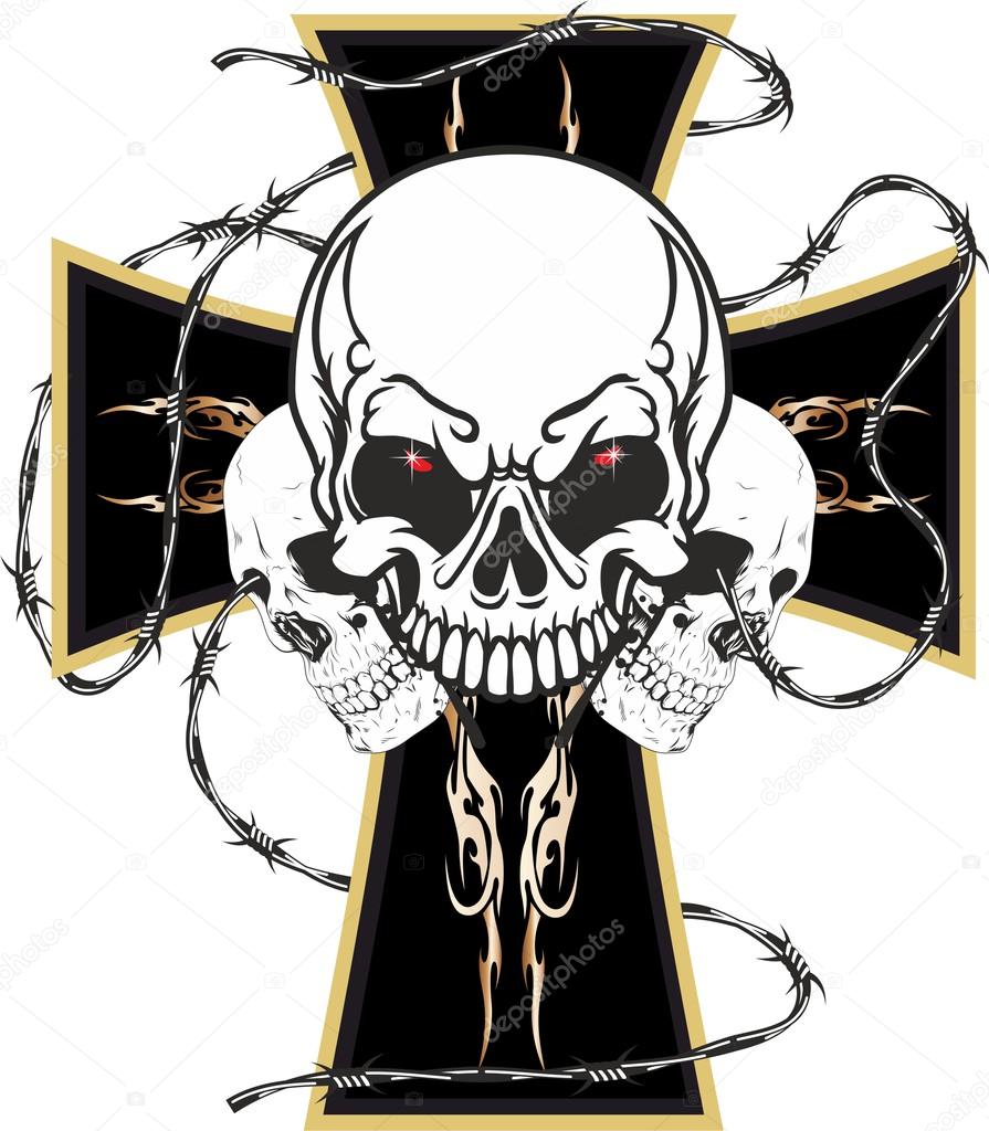 Cross skull