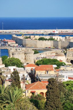 Rhodes. eski şehir panoraması