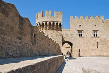 Rhodes Landmark Grandmasters Palace clipart