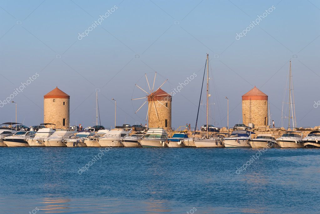 Rhodes Landmark Mandraki Port Stock Photo By ©misima 21765957