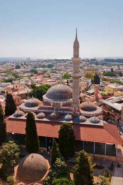 Rhodos 'landemerke Suleiman-moskeen – stockfoto