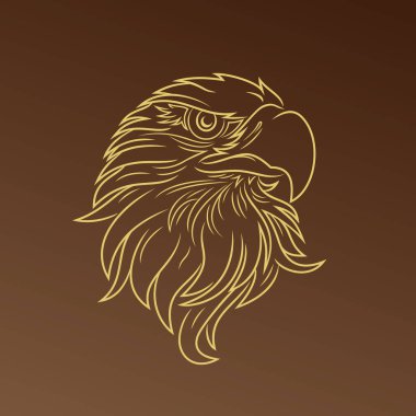 Kartal başlı vektör görüntüsü. Kartal vektör logosu maskotu şefi
