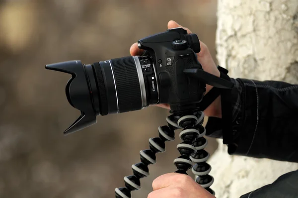 Camera on a tripod — Stock Photo, Image