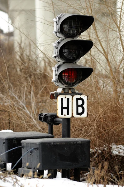 Railway semaphore — Stock Photo, Image
