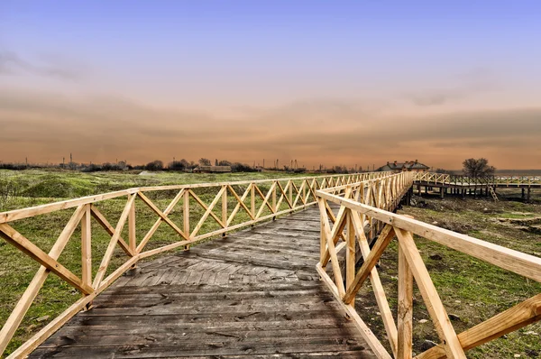 Holzbrücke — Stockfoto