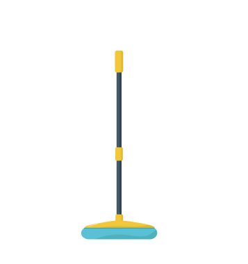 Temizlik zemin paspası beyaz arka planda izole edilmiş. Simge vektör illüstrasyonu