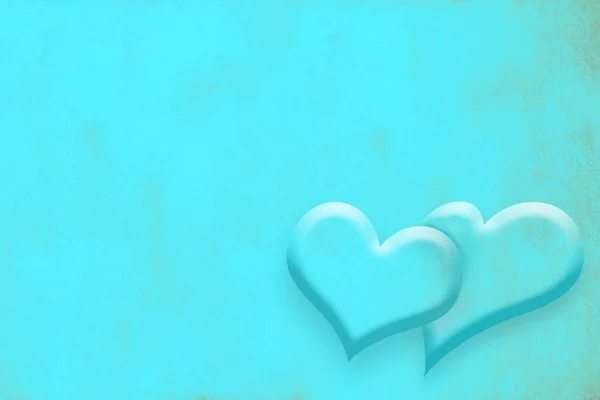 Tarjeta de invitación corazones azules —  Fotos de Stock