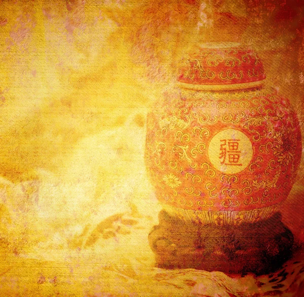 Vieux vase japonais — Photo