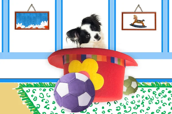 Cachorro quarto de crianças decoração foto — Fotografia de Stock