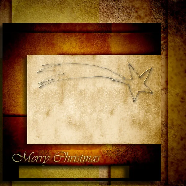 Snowman Natale cartolina postale — Foto Stock