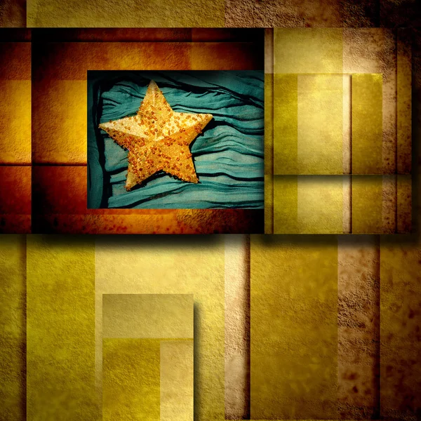 Cartão de fundo estrela de ouro — Fotografia de Stock