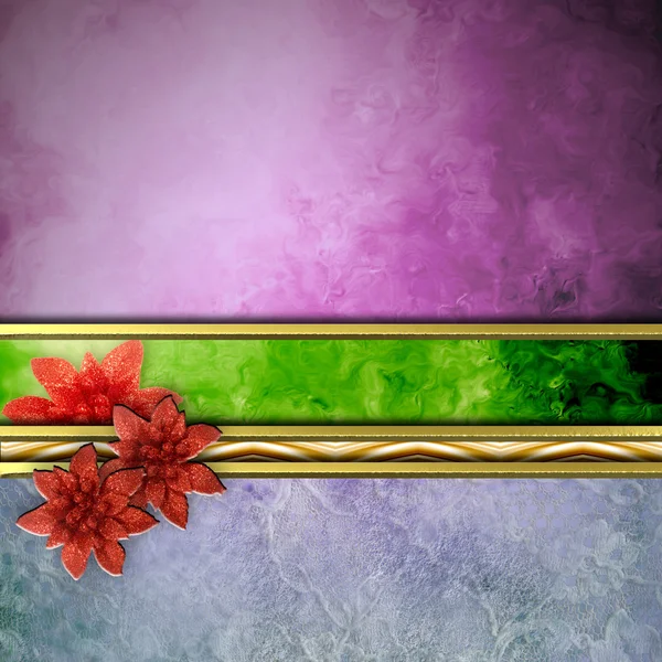 Abstract Christmas poinsettias background — Stock Photo, Image