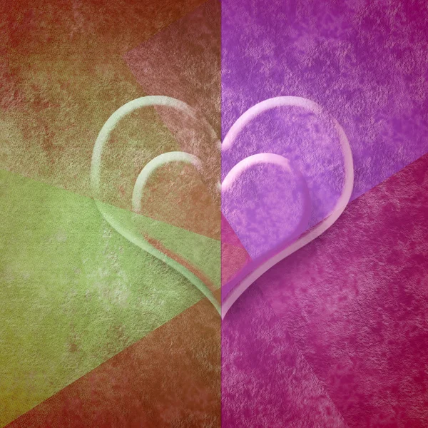 Love card two hearts — Stock Photo, Image