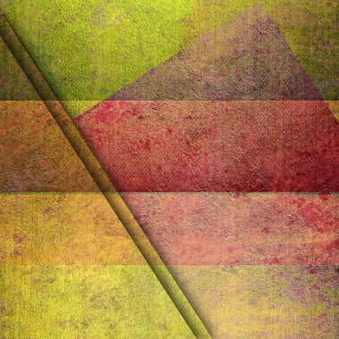 Sarı ve kırmızı grunge geometrik arka kart