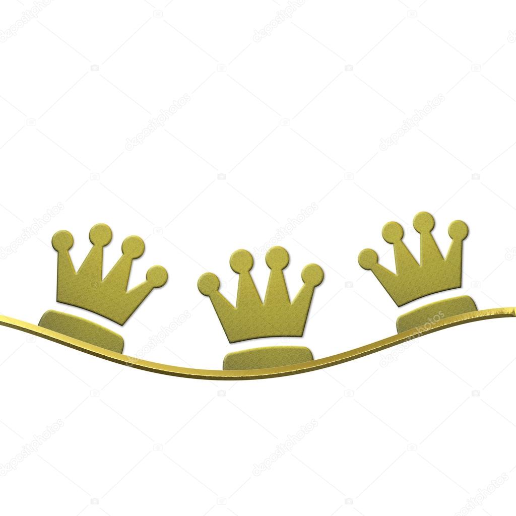 Christmas background, crowns of the Three wise men