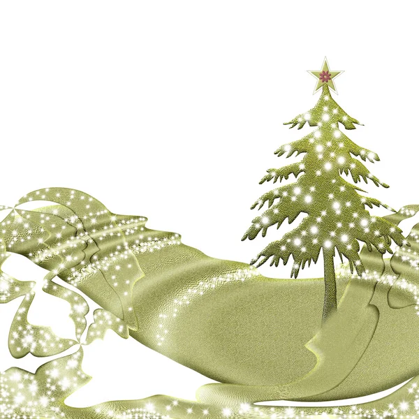 Golden Christmas card — Stock Photo, Image