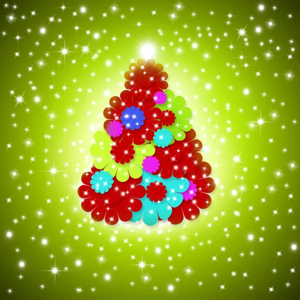 Bonito saludo de tarjeta de Navidad, colores divertidos — Foto de Stock